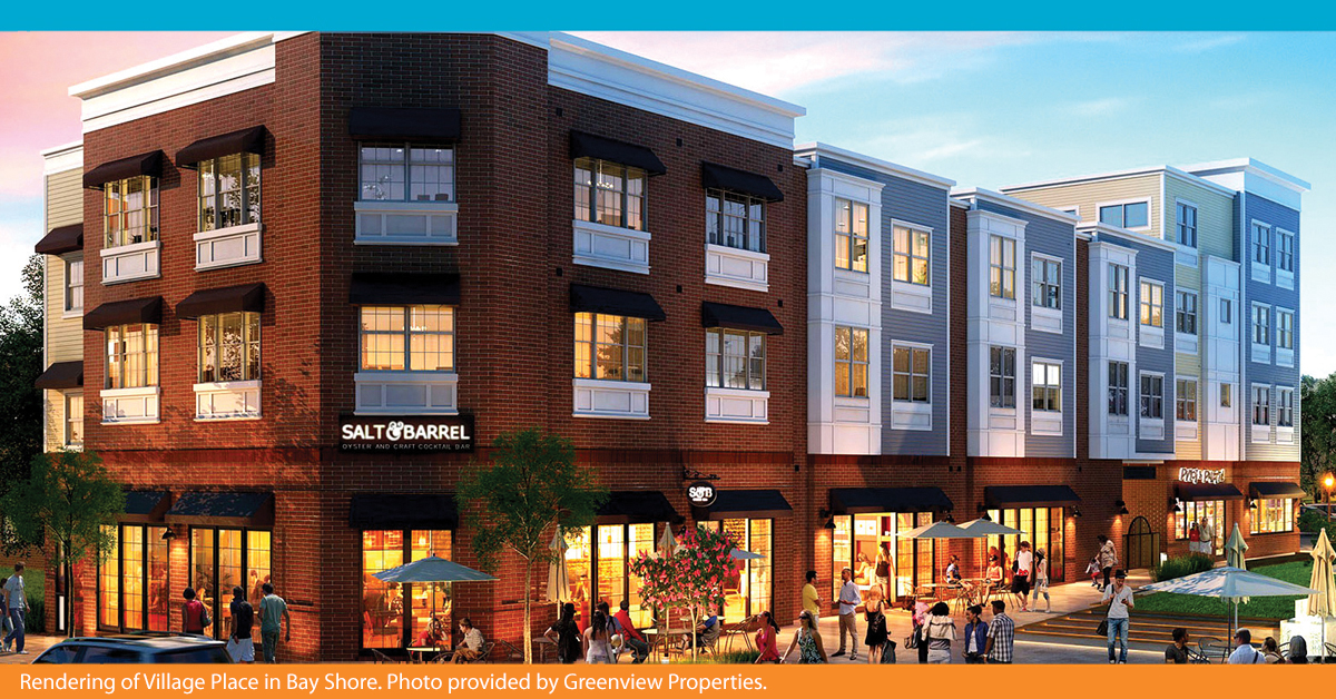 Rendering of Village Place in Bay Shore